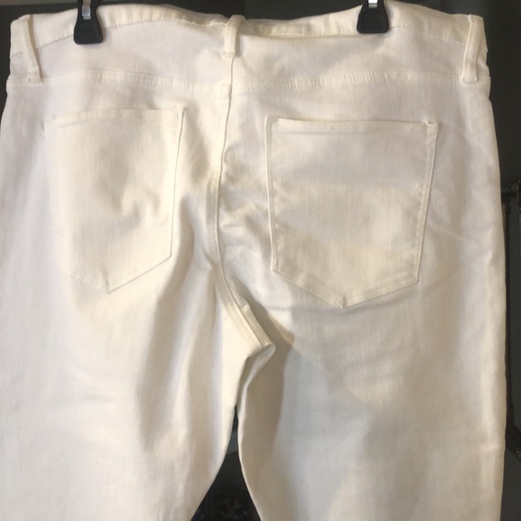 GAP white denim crops size 33R true skinny - Picture 4 of 5